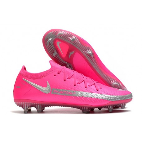 Bota de Futbol Nike Phantom GT Elite FG - Rosa Plata