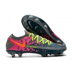 Nike Phantom GT Elite FG Botas de fútbol para terreno Gris Azul Rosa