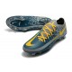 Nike Phantom GT Elite FG Botas de fútbol para terreno Azul Gris Amarillo