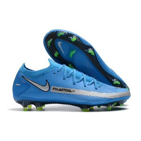 Nike Phantom GT Elite FG Botas de fútbol para terreno Azul Plata