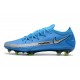 Nike Phantom GT Elite FG Botas de fútbol para terreno Azul Plata