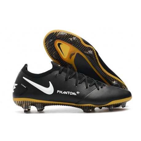 Nike Phantom GT Elite FG Botas de fútbol para terreno Negro Oro Blanco