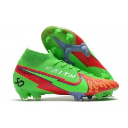 Bota Nike Mercurial Superfly 7 Elite FG Faith Verde Rojo