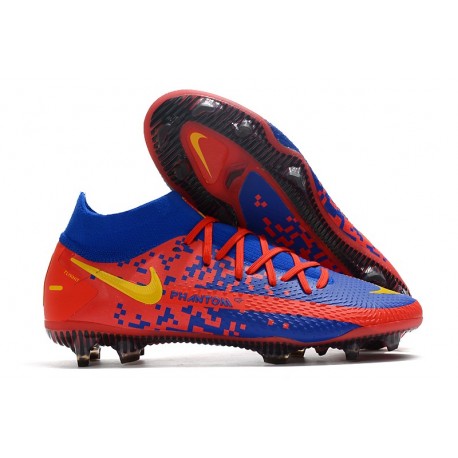 Nike Botas Nuevo Phantom GT Elite DF FG - Azul Rojo Amarillo