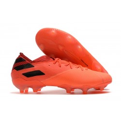 Zapatos Fútbol adidas Nemeziz 19.1 FG - Signal Coral Negro Rojo Gloria