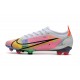 Nike Mercurial Vapor XIV Elite FG Blanco Platino Rosa