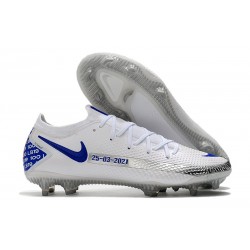 Nike Phantom GT Elite FG Botas de fútbol para terreno Blanco Azul