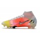 Nike Mercurial Superfly VIII Elite FG Blanco Negro Metálico Plateado