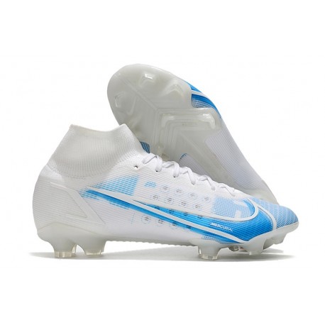 Zapatillas Nike Mercurial Superfly VIII Elite FG Blanco Azul