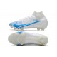 Zapatillas Nike Mercurial Superfly VIII Elite FG Blanco Azul