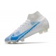 Zapatillas Nike Mercurial Superfly VIII Elite FG Blanco Azul