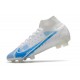 Zapatillas Nike Mercurial Superfly VIII Elite FG Blanco Azul