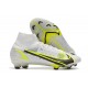 Nike Mercurial Superfly VIII Elite FG Blanco Negro Metálico Plateado