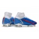 Nike Bota Mercurial Superfly 8 Elite FG Azul Blanco Rojo