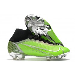 Nike Bota Mercurial Superfly 8 Elite FG Verde Plata Negro