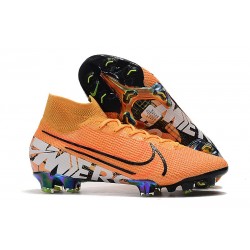 Nike Mercurial Superfly 7 Elite FG Botas de fútbol Naranja Blanco