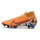 Nike Mercurial Superfly 7 Elite FG Botas de fútbol Naranja Blanco