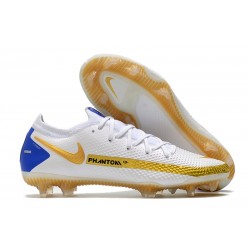 Zapatillas Nike Phantom GT Elite FG Blanco Oro Azul