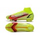 Nike Bota Mercurial Superfly 8 Elite FG Volt Carmesí Negro