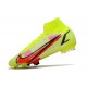 Nike Bota Mercurial Superfly 8 Elite FG Volt Carmesí Negro