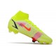 Nike Bota Mercurial Superfly 8 Elite FG Volt Carmesí Negro