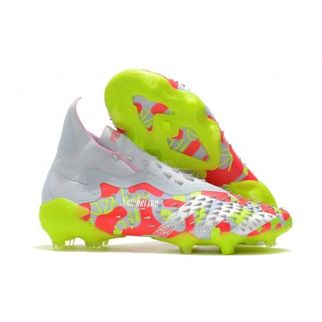 Botas de Fútbol adidas Predator Freak FG Blanco Rosa Volt