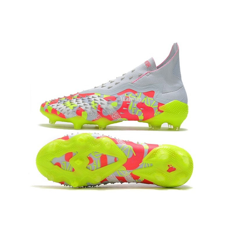 Botas de Fútbol adidas Predator Freak FG Blanco Rosa Volt