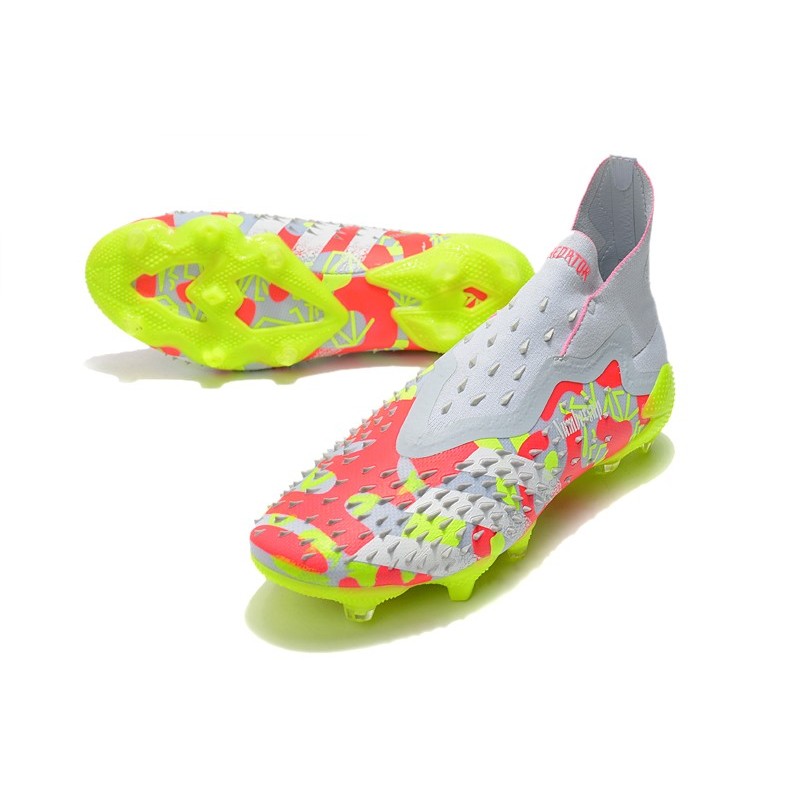 Botas de Fútbol adidas Predator Freak FG Blanco Rosa Volt