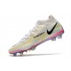 Bota Nike Phantom GT II Elite DF FG Blanco Negro Carmesí Rosa