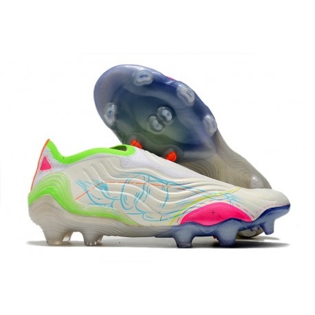 Bota de Fútbol adidas Copa Sense+ FG Blanco Amarillo Rosa