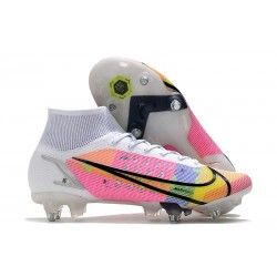 Nike Mercurial Superfly 8 Elite SG PRO AC Blanco Platino Rosa