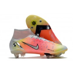 Nike Mercurial Superfly 8 Elite SG PRO AC Blanco Negro Metálico Plateado