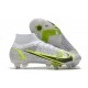 Nike Mercurial Superfly 8 Elite SG PRO AC Blanco Negro Metálico Plateado