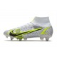 Nike Mercurial Superfly 8 Elite SG PRO AC Blanco Negro Metálico Plateado