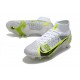 Nike Mercurial Superfly 8 Elite SG PRO AC Blanco Negro Metálico Plateado