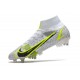 Nike Mercurial Superfly 8 Elite SG PRO AC Blanco Negro Metálico Plateado