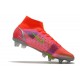 Nike Mercurial Superfly 8 Elite SG PRO AC Carmesi Plateado Metalizado