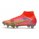 Nike Mercurial Superfly 8 Elite SG PRO AC Carmesi Plateado Metalizado