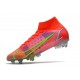 Nike Mercurial Superfly 8 Elite SG PRO AC Carmesi Plateado Metalizado