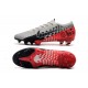 Botas de Fútbol Nike Mercurial Vapor XIII Elite FG Neymar Cromado Negro Rojo