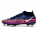 Bota Nike Phantom GT II Elite DF FG Azul Marino Blanco Morado