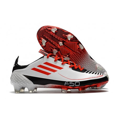 Adidas F50 Ghosted Adizero HT FG Blanco Rojo Negro