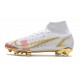 Nike Bota Mercurial Superfly 8 Elite FG Blanco Oro Rosa