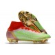 Nike Bota Mercurial Superfly 8 Elite FG Verde Rojo Oro