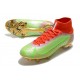 Nike Bota Mercurial Superfly 8 Elite FG Verde Rojo Oro