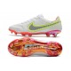 Nike Botas Hombre Tiempo Legend 9 Elite FG Blanco Negro Carmesí Rosa