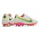 Nike Botas Hombre Tiempo Legend 9 Elite FG Blanco Negro Carmesí Rosa