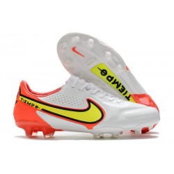 Nike Botas Hombre Tiempo Legend 9 Elite FG Blanco Volt Carmesí