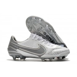 Nike Botas Hombre Tiempo Legend 9 Elite FG Blanco Gris