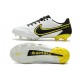 Nike Tiempo Legend 9 Elite FG Blanco Gris Humo Oscuro Negro Amarillo